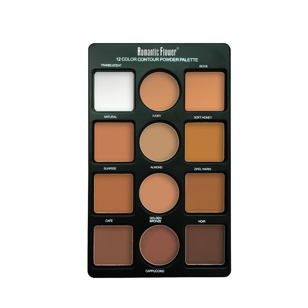 12 Colors Powder Makeup Contour Compact Concealer Highlight Brightening